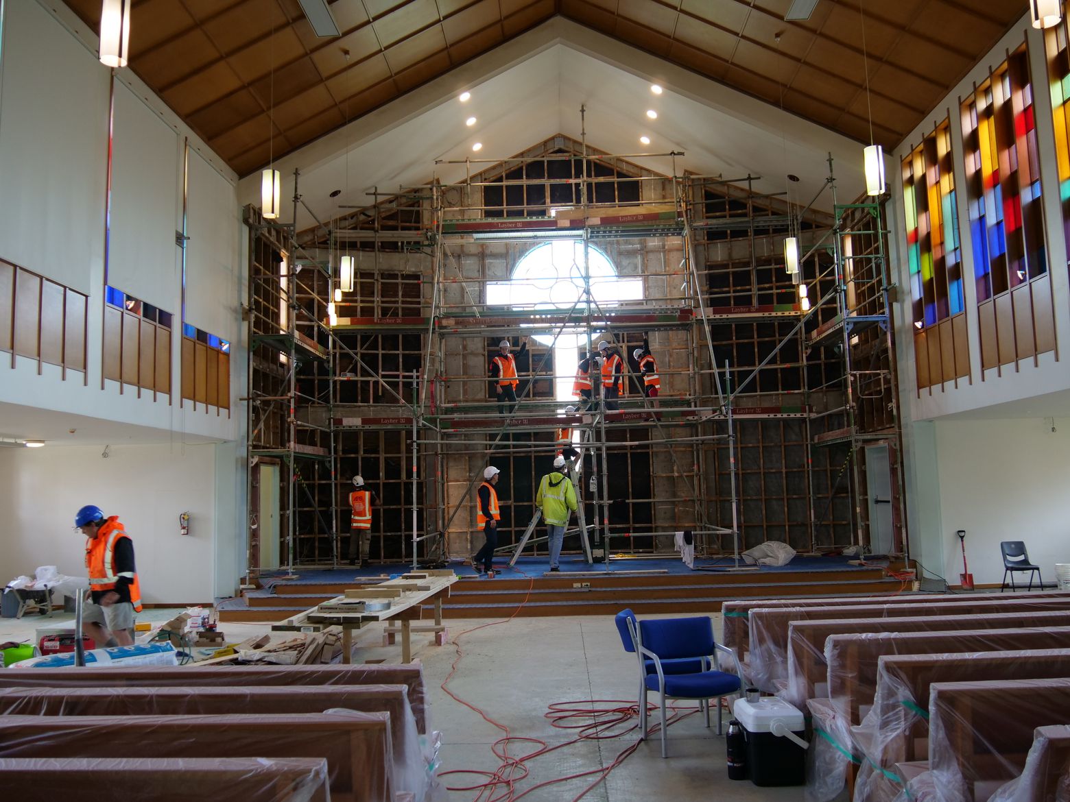 Chapel Renovation Boys visit 19