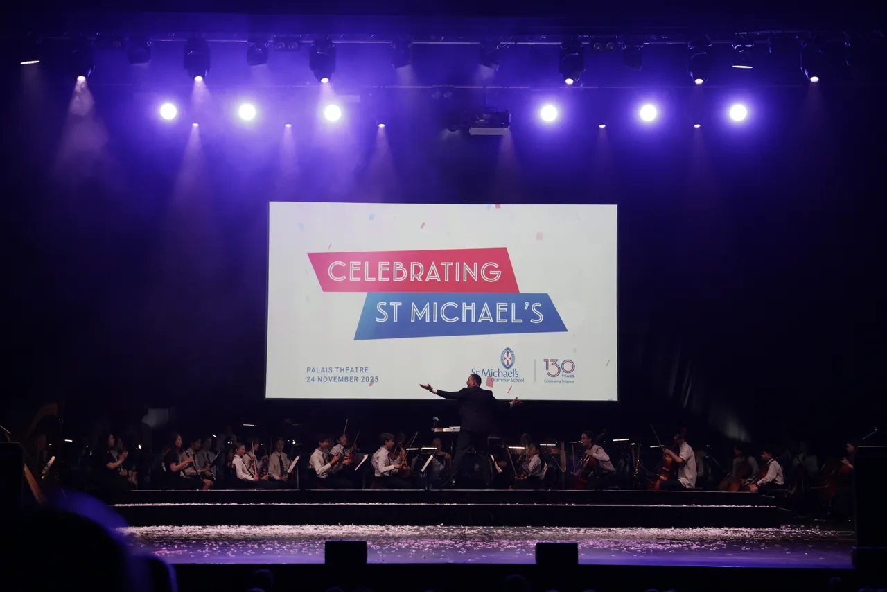 Presentation slide during the Celebrating St Michael's Night in 2025.