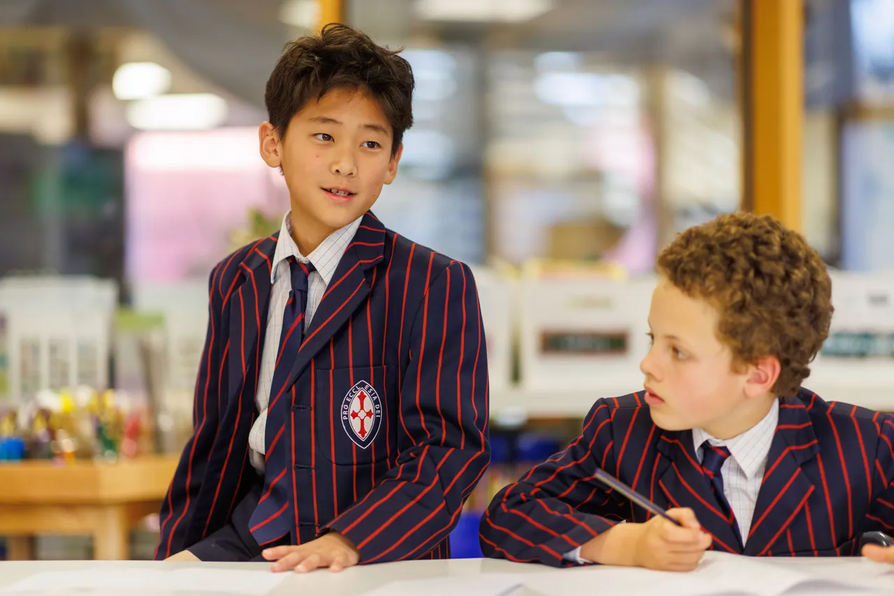 St Michael's Grammar School Junior School students participating in an after-school Debating Activity, an Extended Tuition program activity.