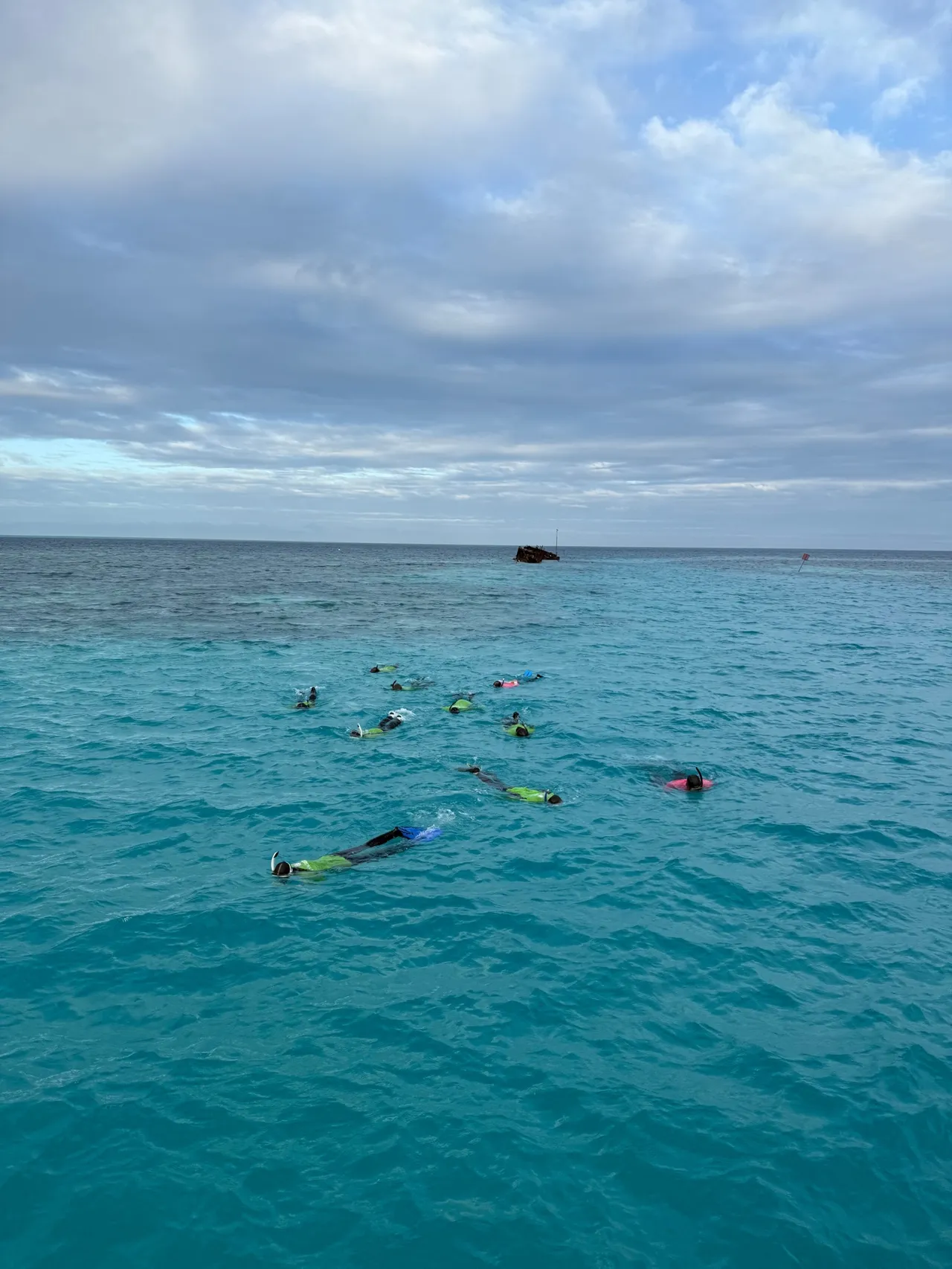 St Michael's Grammar School students snorkelling at Heron Island on the Great Barrier Reef as part of the school's immersion program.