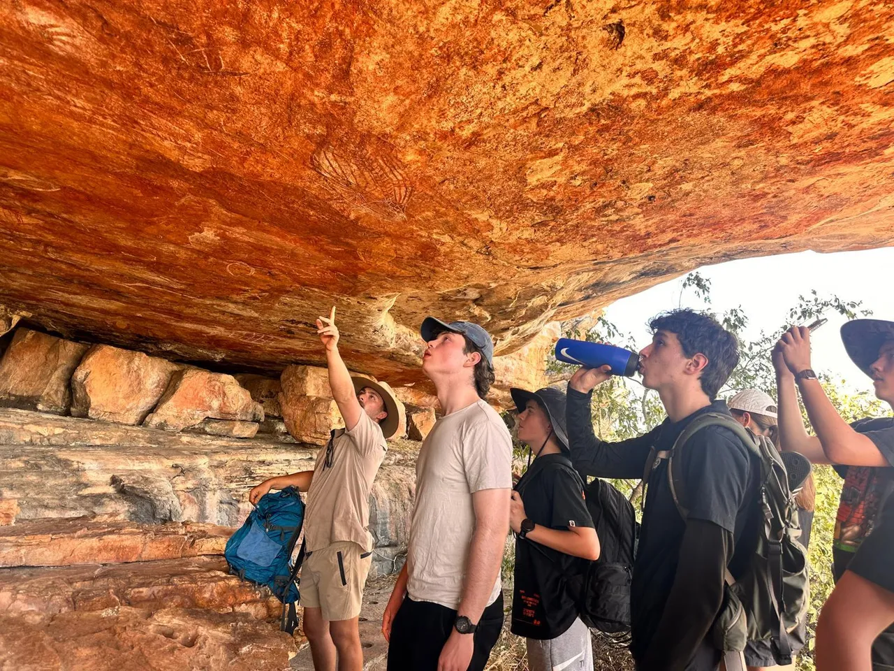 St Michael's Grammar School students at an iconic Northern Territory national park during the NT immersion program.
