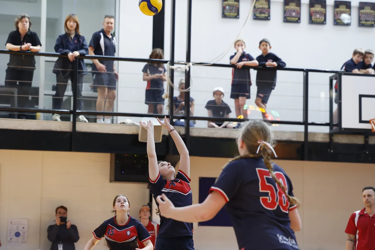 St Michael's Grammar School students competing in an outdoor sport at one of the school's on-campus facilities.