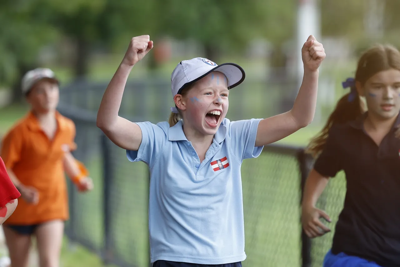 Student cheers and celebrations during Athletics Carnival