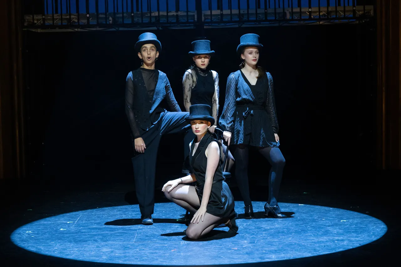 St Michael's Grammar School students in costume during a school  theatrical production.